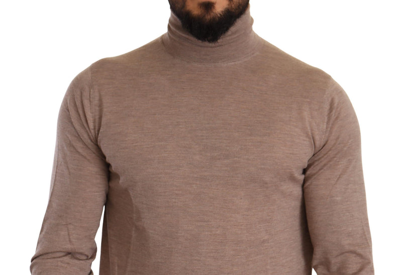 Pull à col roulé en cachemire marron Dolce & Gabbana