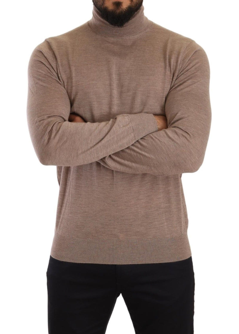 Pull à col roulé en cachemire marron Dolce & Gabbana