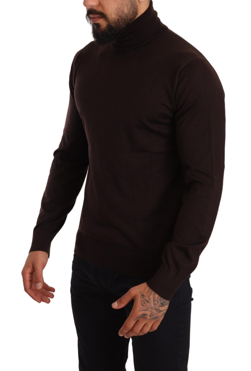 Pull à col roulé en cachemire marron Dolce & Gabbana
