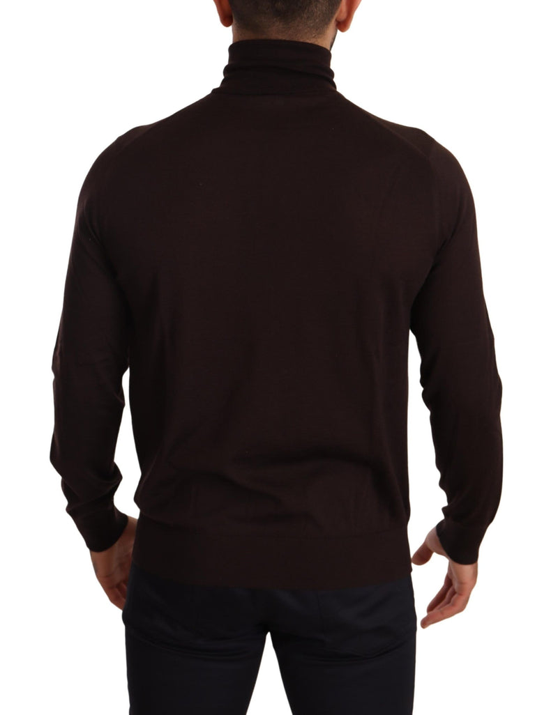 Pull à col roulé en cachemire marron Dolce & Gabbana