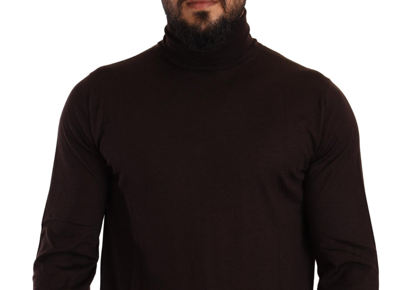 Pull à col roulé en cachemire marron Dolce & Gabbana
