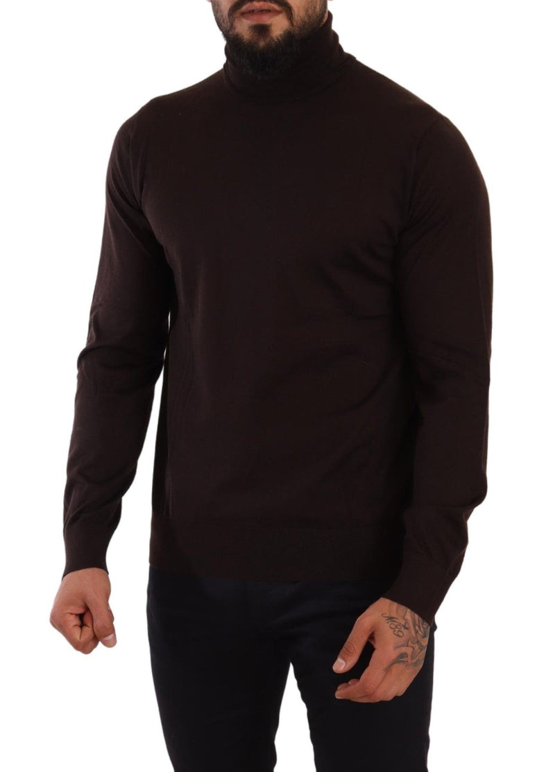 Pull à col roulé en cachemire marron Dolce & Gabbana