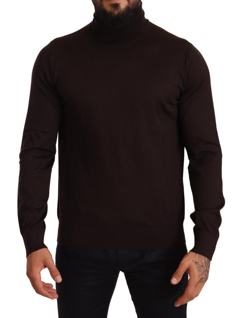 Pull à col roulé en cachemire marron Dolce & Gabbana