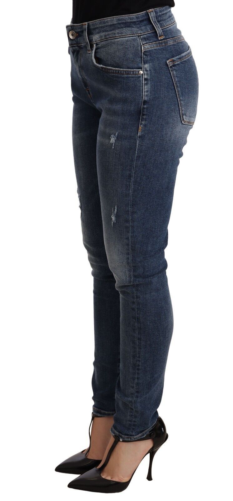 Vaqueros pitillo de denim elástico azul lavado de Dolce & Gabbana