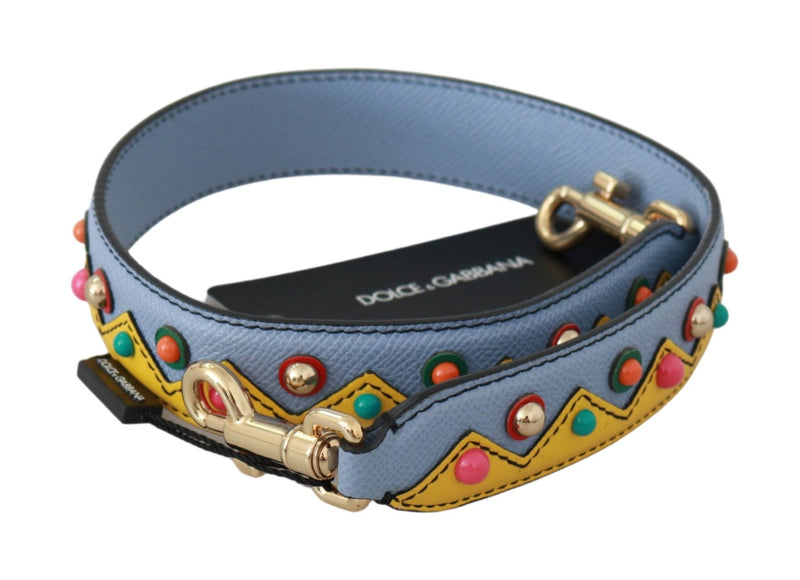 Alça transversal de couro azul para bolsa Dolce & Gabbana