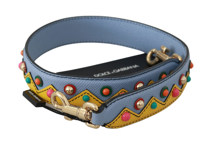 Alça transversal de couro azul para bolsa Dolce & Gabbana
