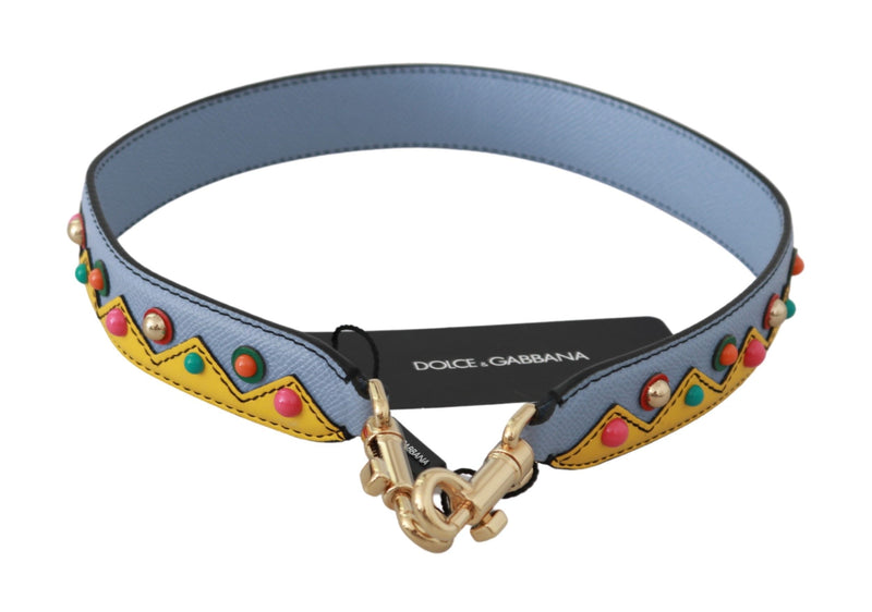 Alça transversal de couro azul para bolsa Dolce & Gabbana