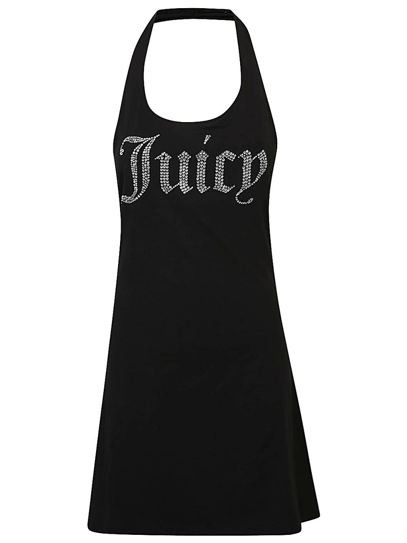 Juicy Couture Juicy Couture Logo halter mini dress