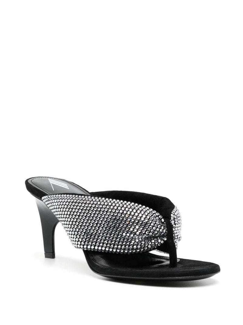 The Attico Rem crystal-embellished thong sandals | Urbalenti™... | Urbalenti™ NYC