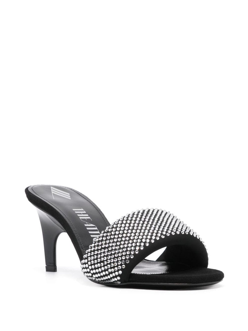 The Attico Rem Mules with rhinestones 60mm - Leather - Style 822TL08212... | Urbalenti™ NYC