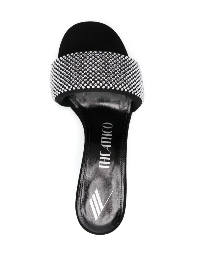 The Attico Rem Mules with rhinestones 60mm - Leather - Style 822TL08212... | Urbalenti™ NYC