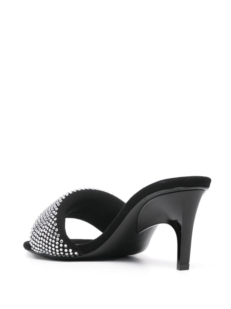 The Attico Rem Mules with rhinestones 60mm - Leather - Style 822TL08212... | Urbalenti™ NYC