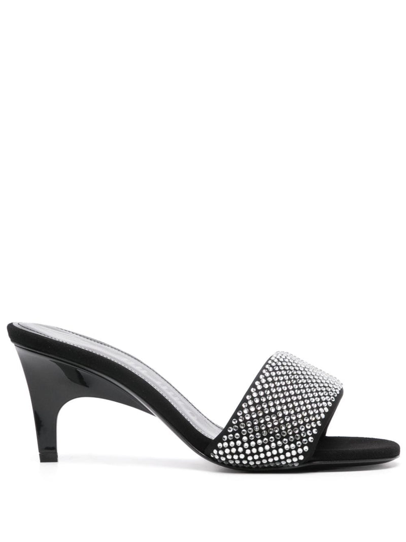 The Attico Rem Mules with rhinestones 60mm - Leather - Style 822TL08212... | Urbalenti™ NYC