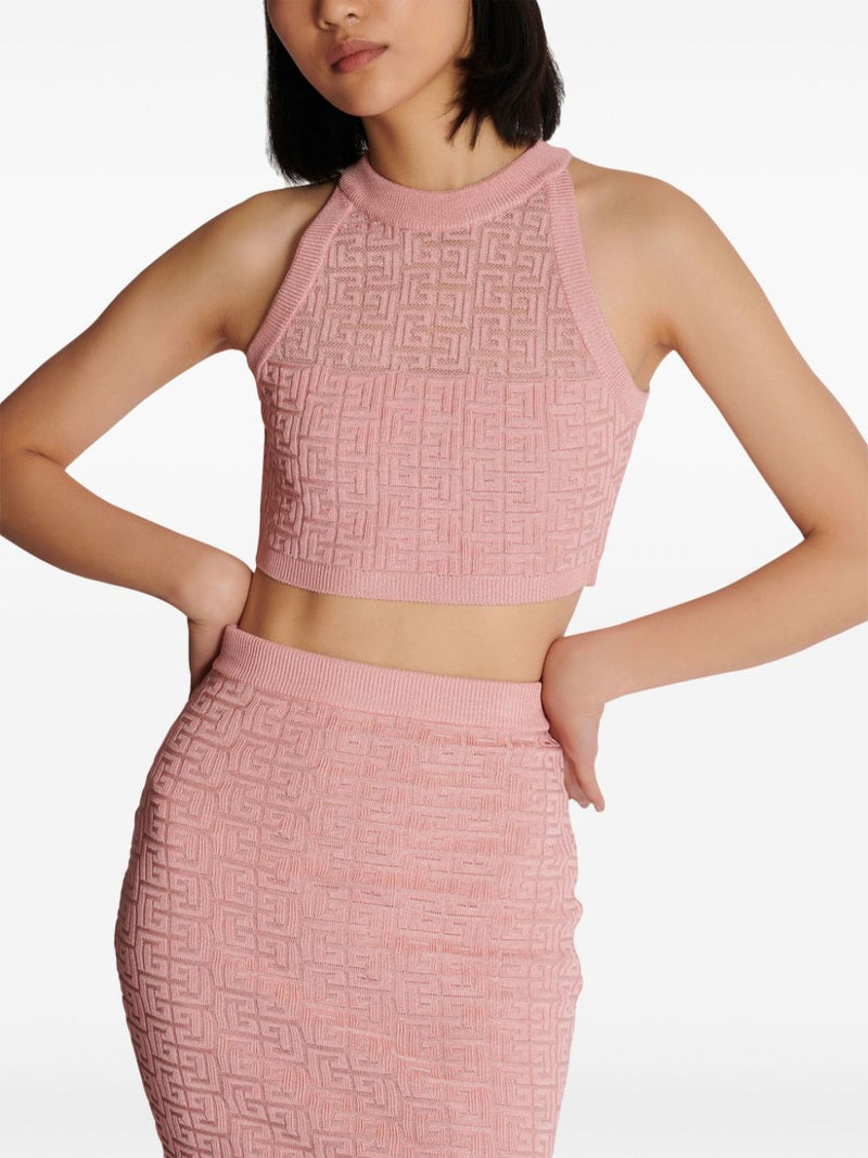 Balmain Balmain PB Labyrinth knit top