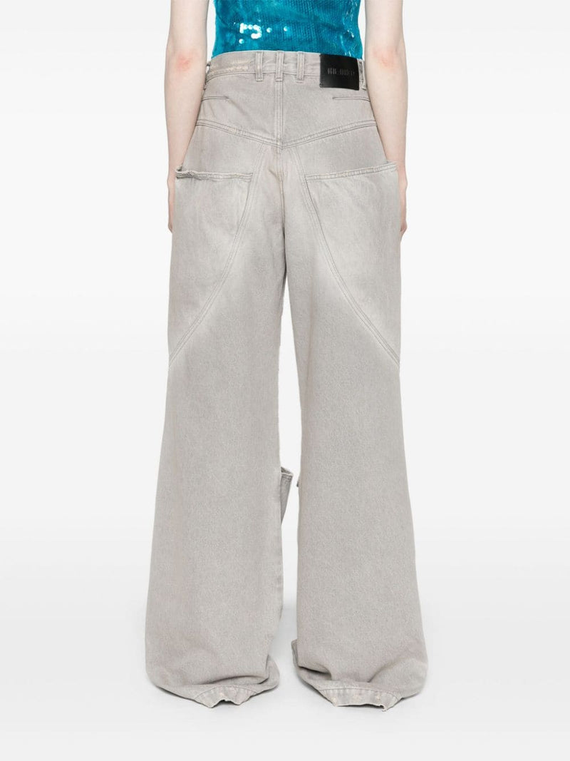The Attico Wide-leg denim cotton jeans | Urbalenti™ NYC