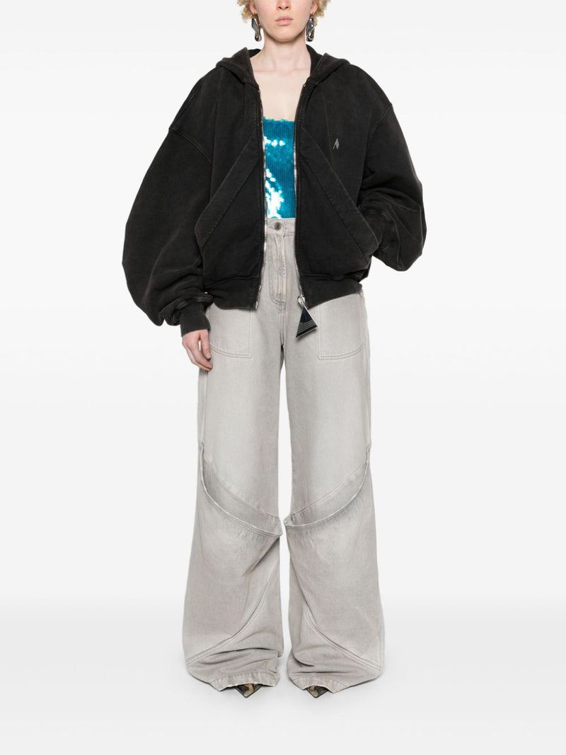 The Attico Wide-leg denim cotton jeans | Urbalenti™ NYC