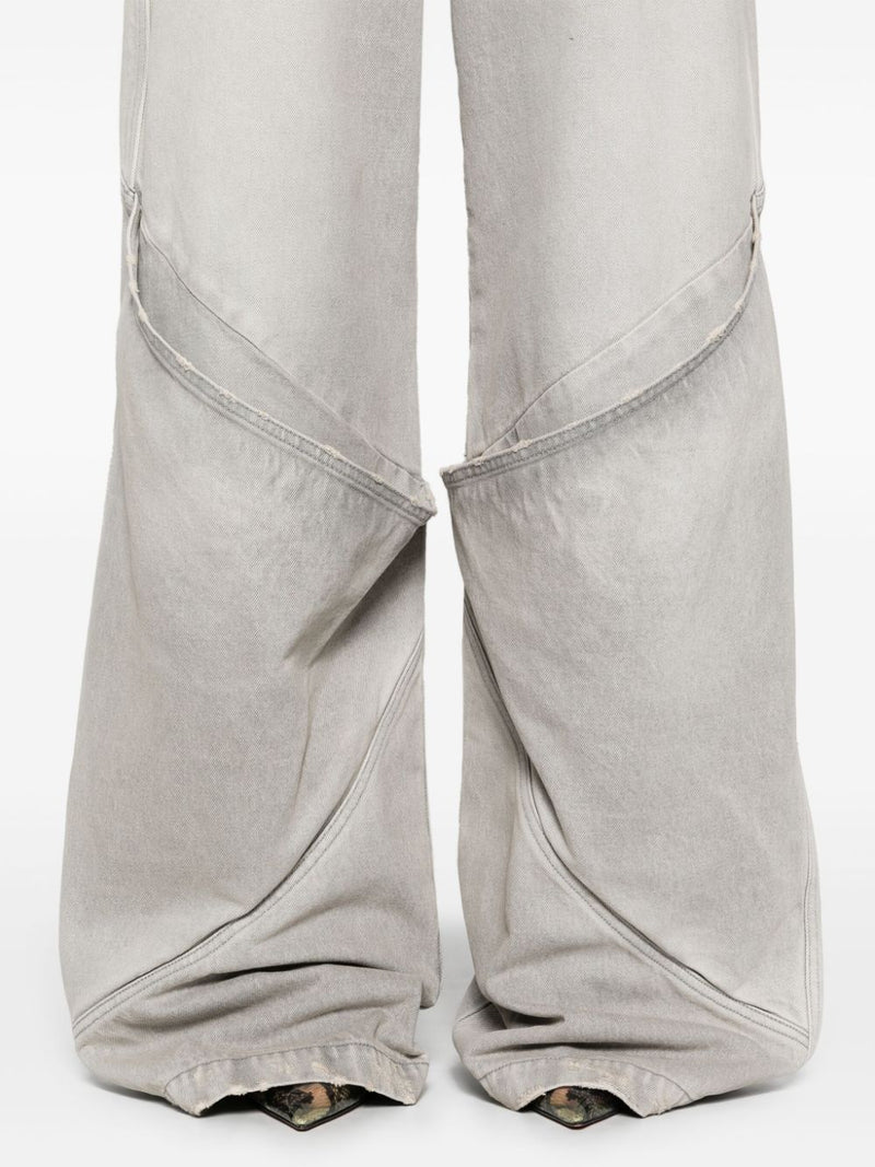 The Attico Wide-leg denim cotton jeans | Urbalenti™ NYC