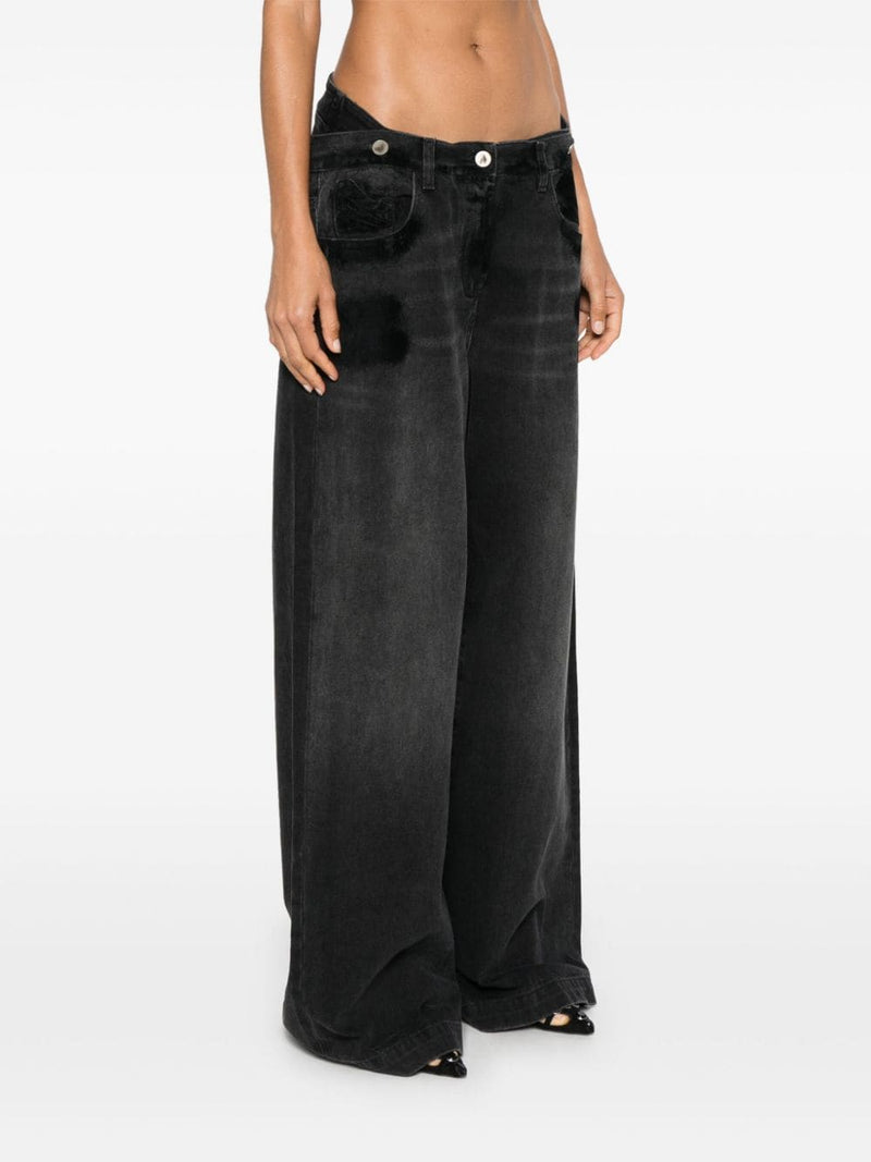 The Attico Wide-leg denim jeans | Urbalenti™ NYC