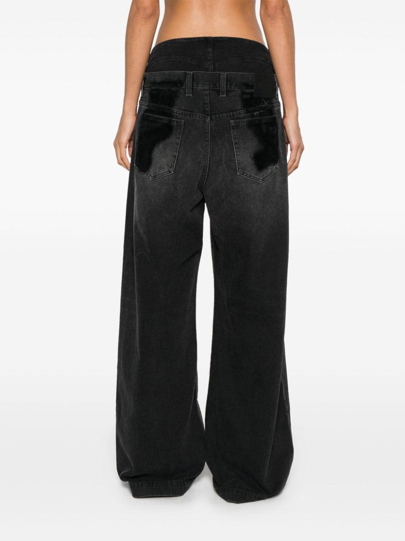 The Attico Wide-leg denim jeans | Urbalenti™ NYC