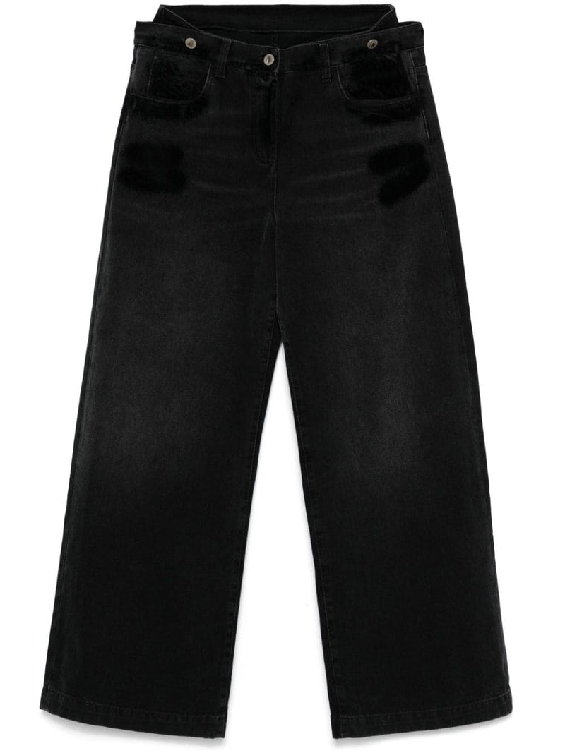 The Attico Wide-leg denim jeans | Urbalenti™ NYC