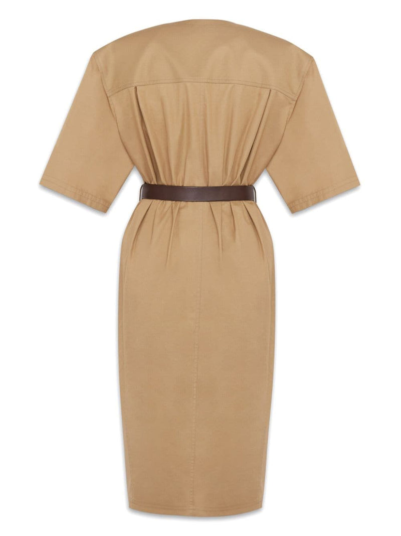 Saint Laurent Cotton twill midi dress | Urbalenti™ NYC