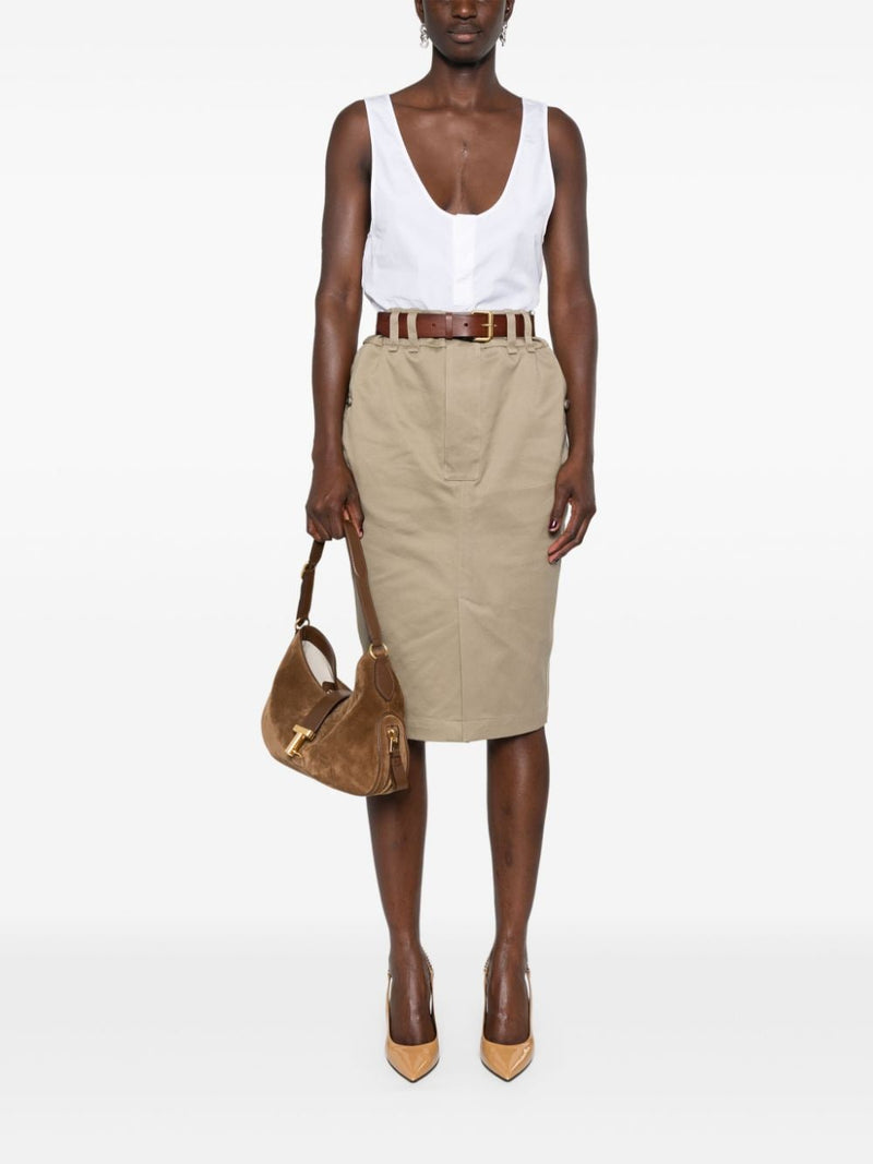 Saint Laurent semi-sheer Henley Tank Top | Urbalenti™ NYC