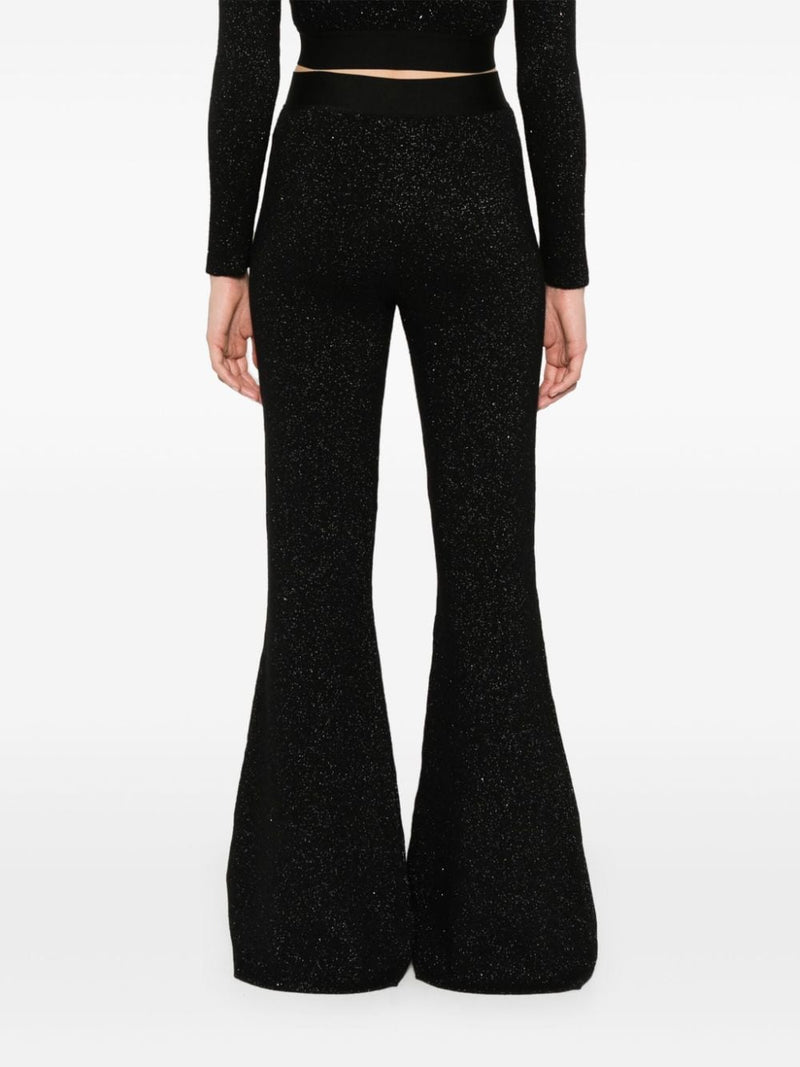Palm Angels Logo lurex flared trousers | Urbalenti™ NYC
