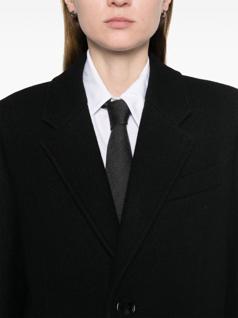 Ami Paris Wool single-breasted coat | Urbalenti™ NYC