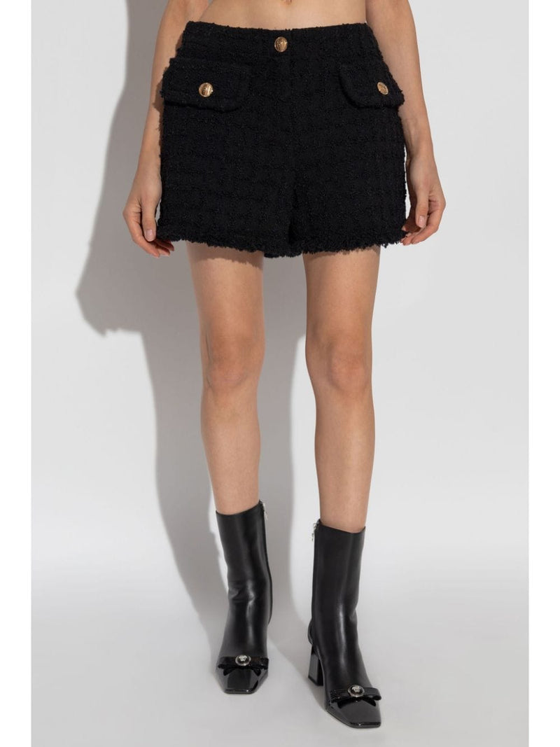 Versace Heritage tweed mini shorts | Urbalenti™ NYC