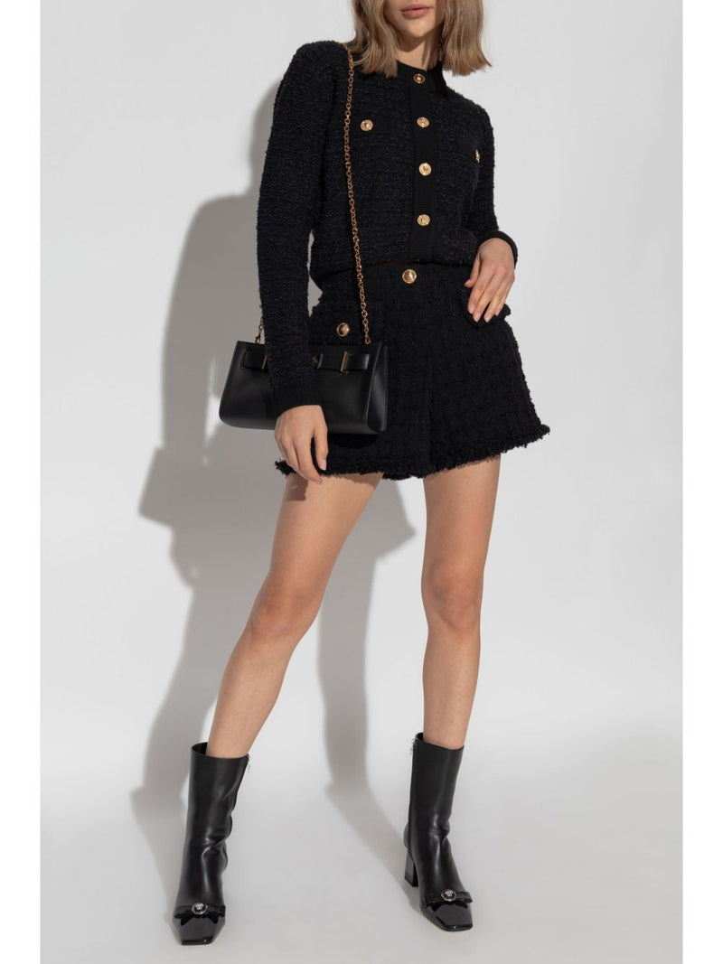 Versace Heritage tweed mini shorts | Urbalenti™ NYC