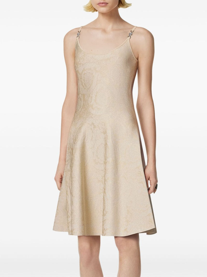 Versace Barocco jacquard flared mini dress | URBALENTI™
