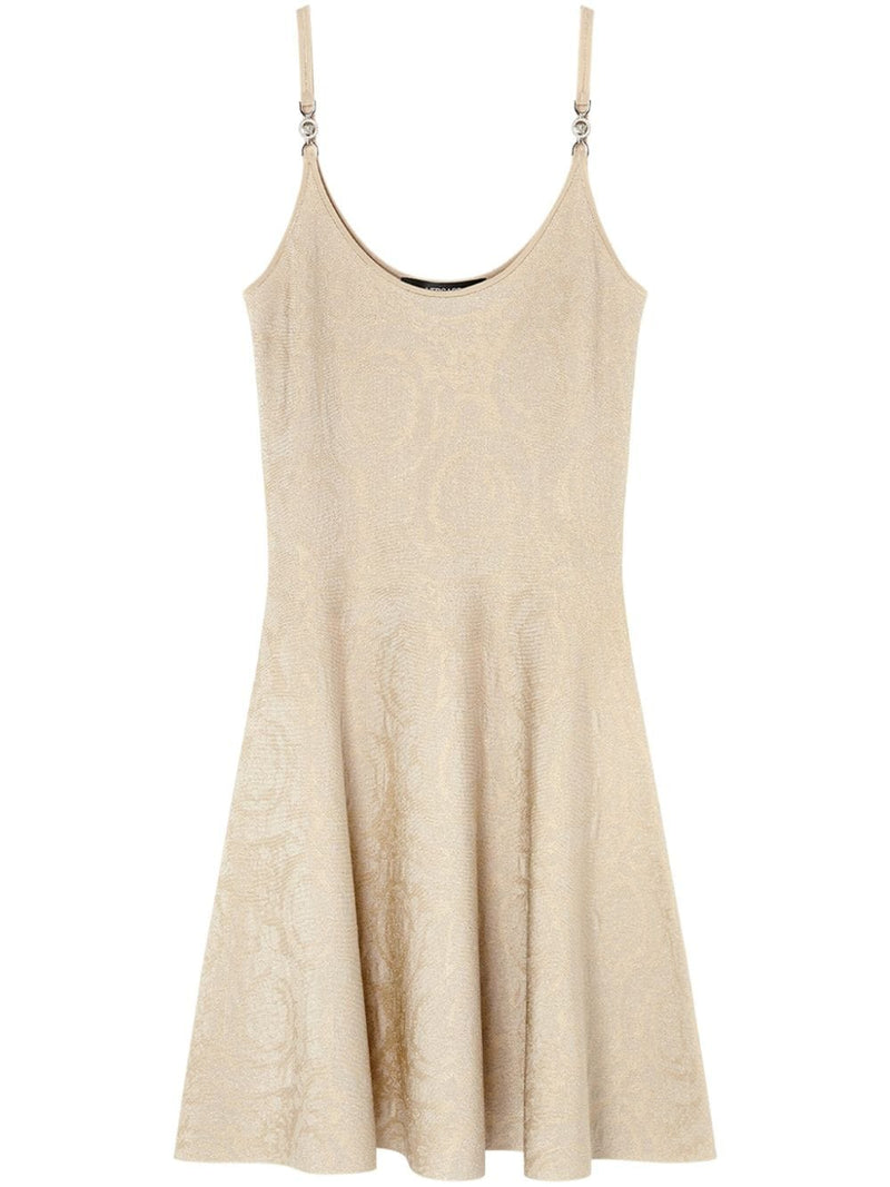 Versace Barocco jacquard flared mini dress | URBALENTI™