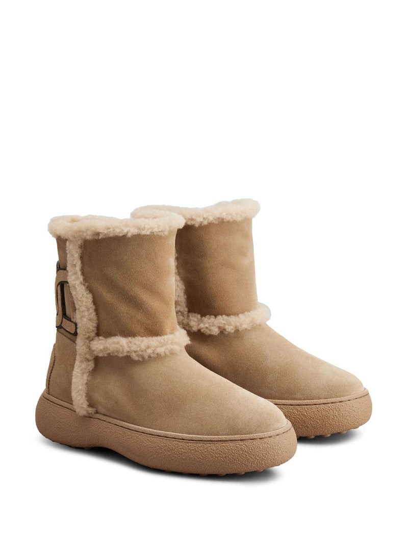 Tod'S Kate suede and shearling ankle boots | Urbalenti™ NYC
