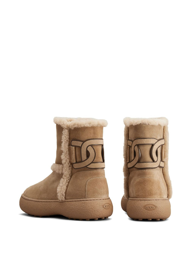 Tod'S Kate suede and shearling ankle boots | Urbalenti™ NYC