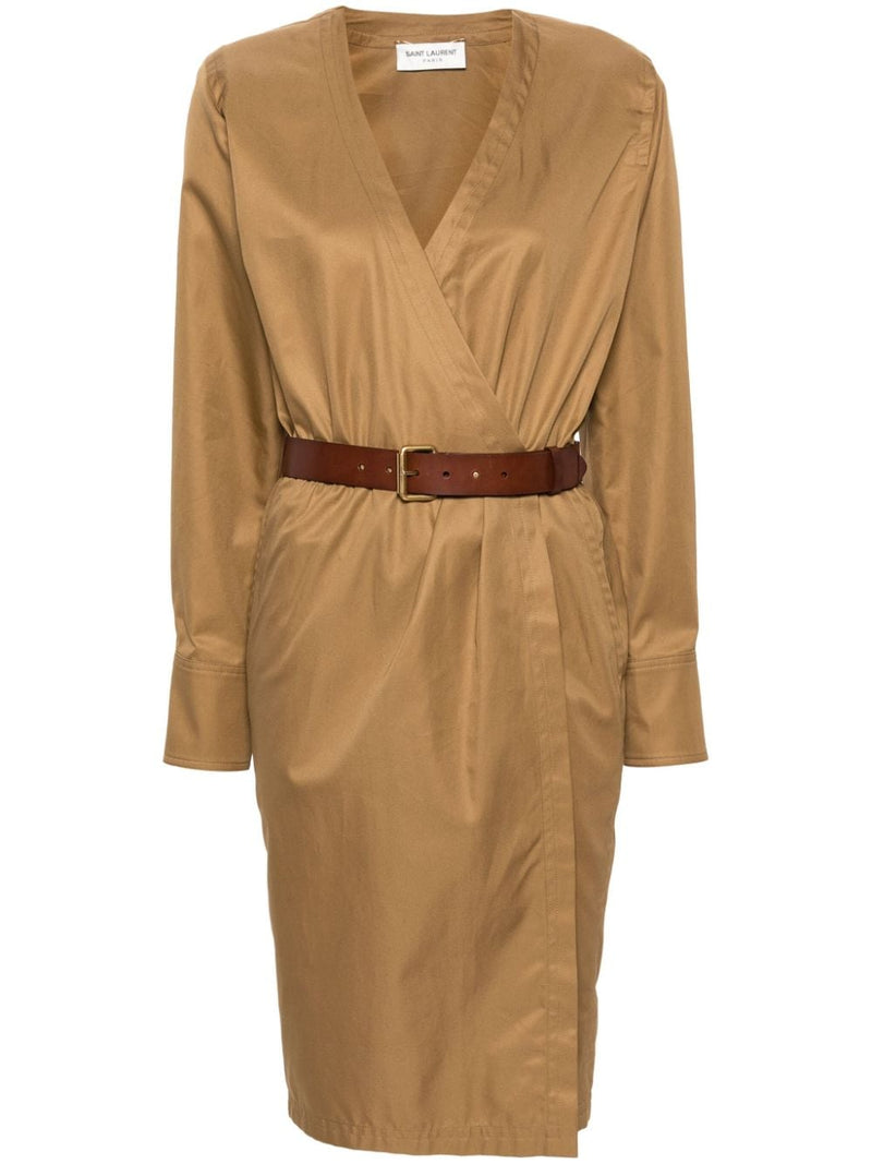 Saint Laurent belted dress | Urbalenti™ NYC