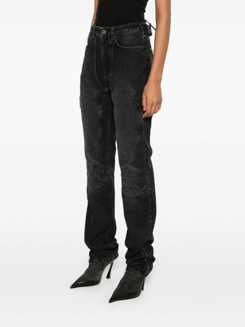 Jean Paul Gaultier Jean Paul Gaultier Padded deatils denim jeans