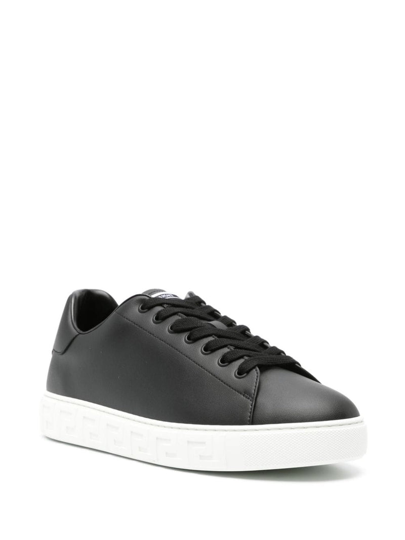 Versace greca faux leather sneakers | Urbalenti™ NYC
