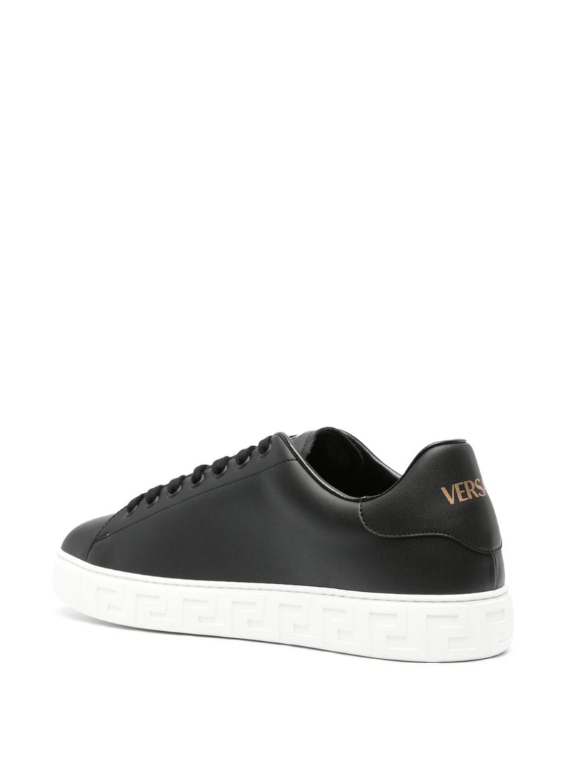 Versace greca faux leather sneakers | Urbalenti™ NYC