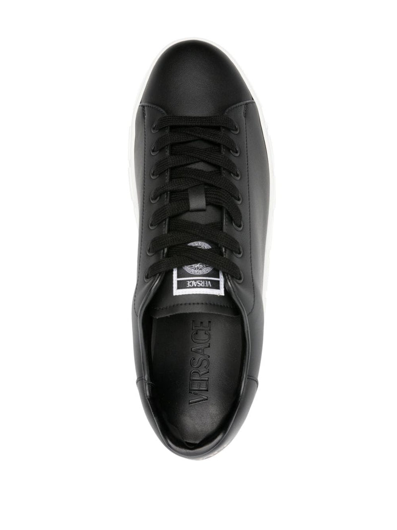 Versace greca faux leather sneakers | Urbalenti™ NYC
