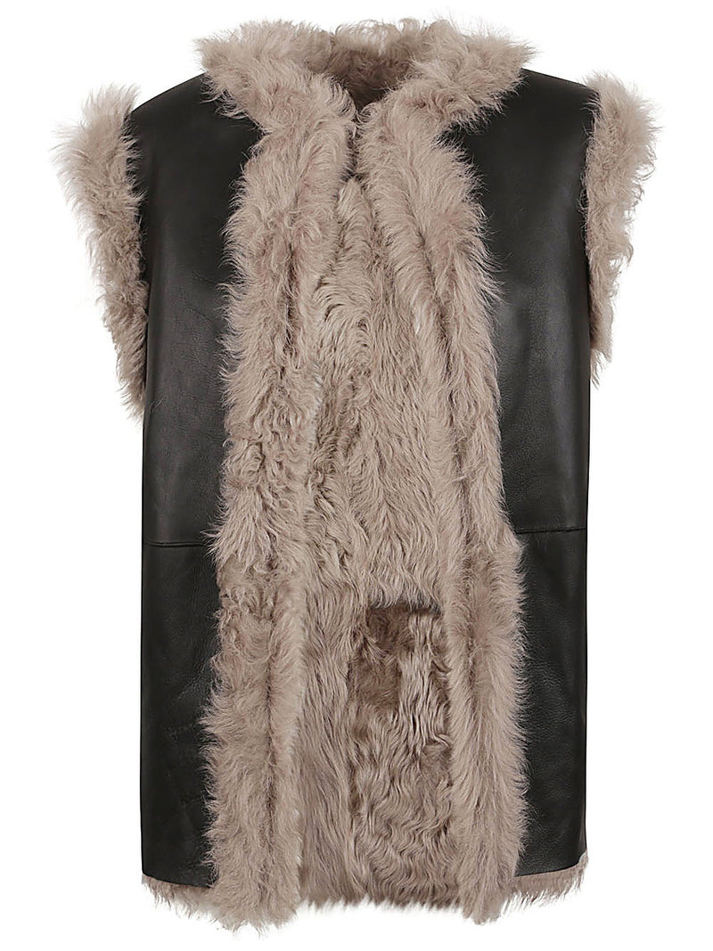 Enes Enes Sleeveless fur coat