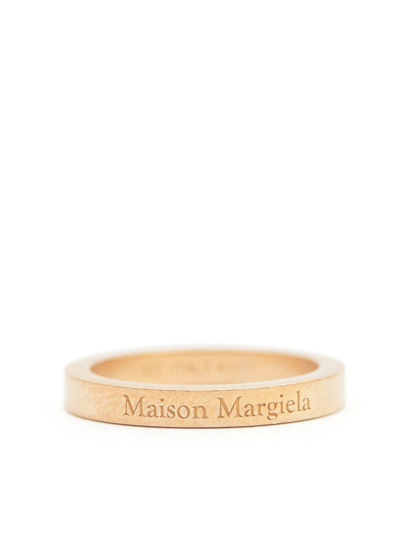 Maison Margiela logo-engraved band ring | Urbalenti™ NYC