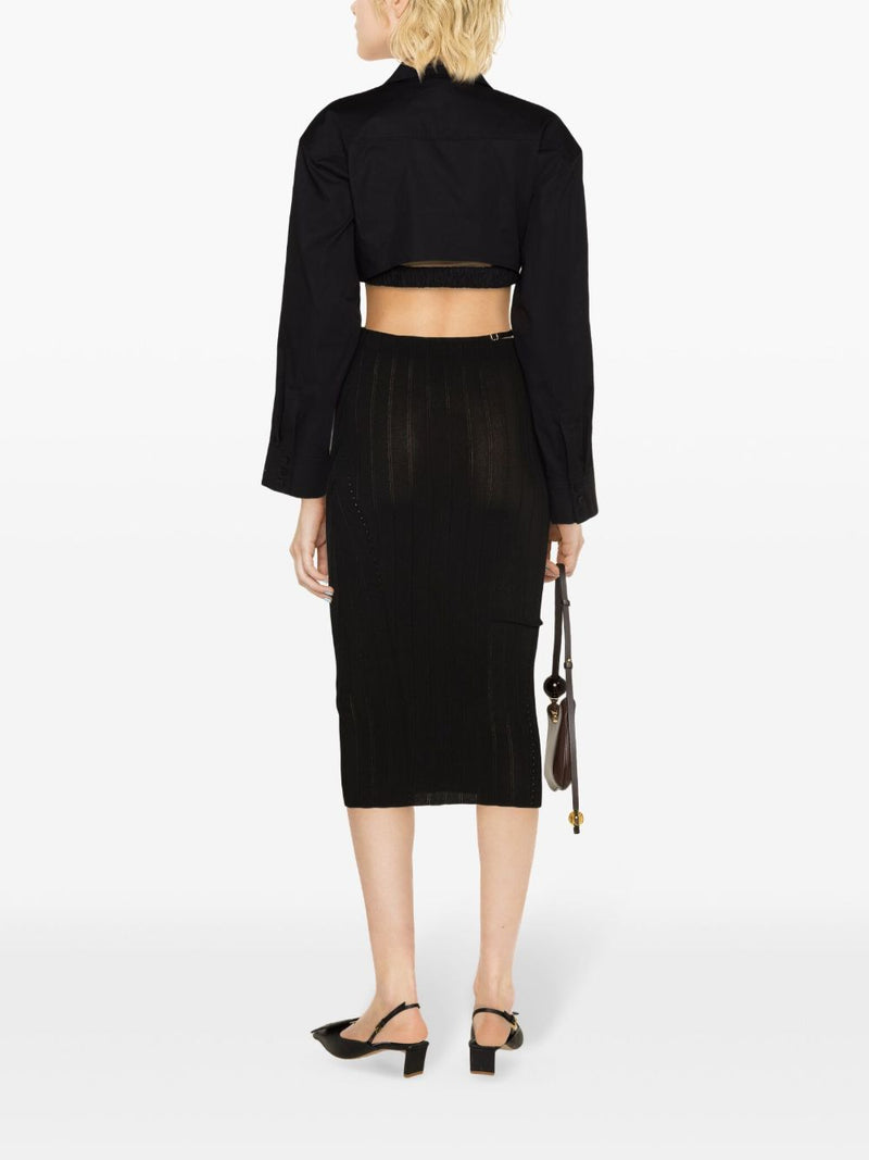 JACQUEMUS La Jupe Pralu midi skirt | Urbalenti™ NYC