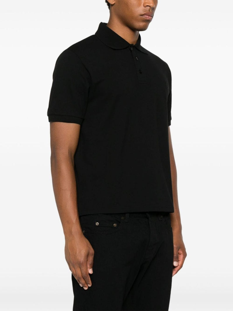 Saint Laurent Cassandre Polo Shirt - Black Cotton | Urbalenti | Urbalent... | Urbalenti™ NYC