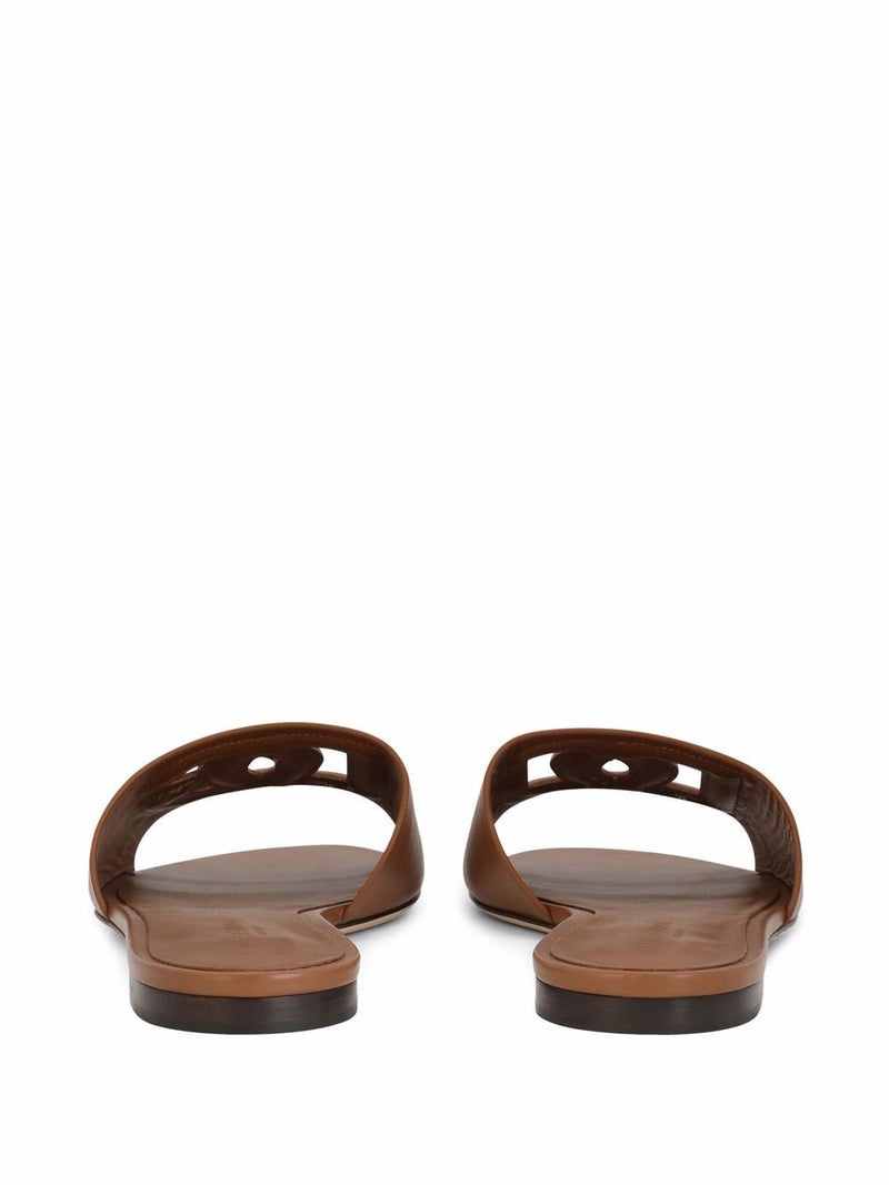 Dolce & Gabbana DG Logo leather sandals | Urbalenti™ NYC