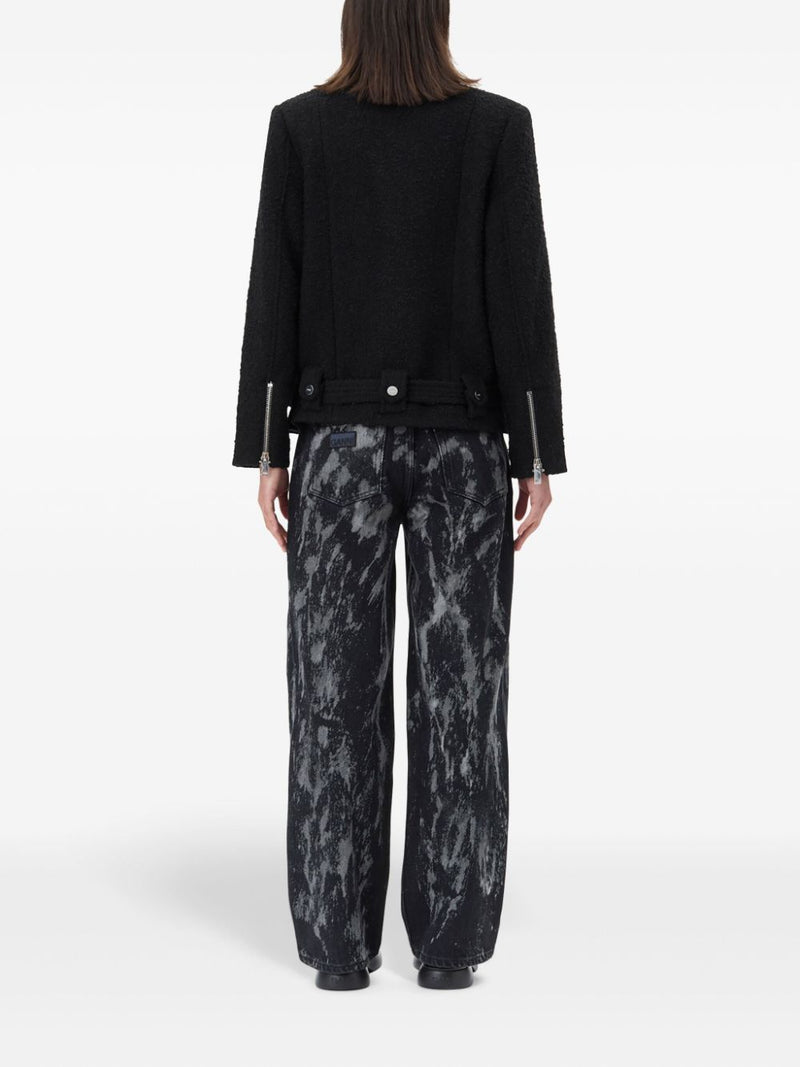 Ganni Ganni Textured Boucle Wool Jacket