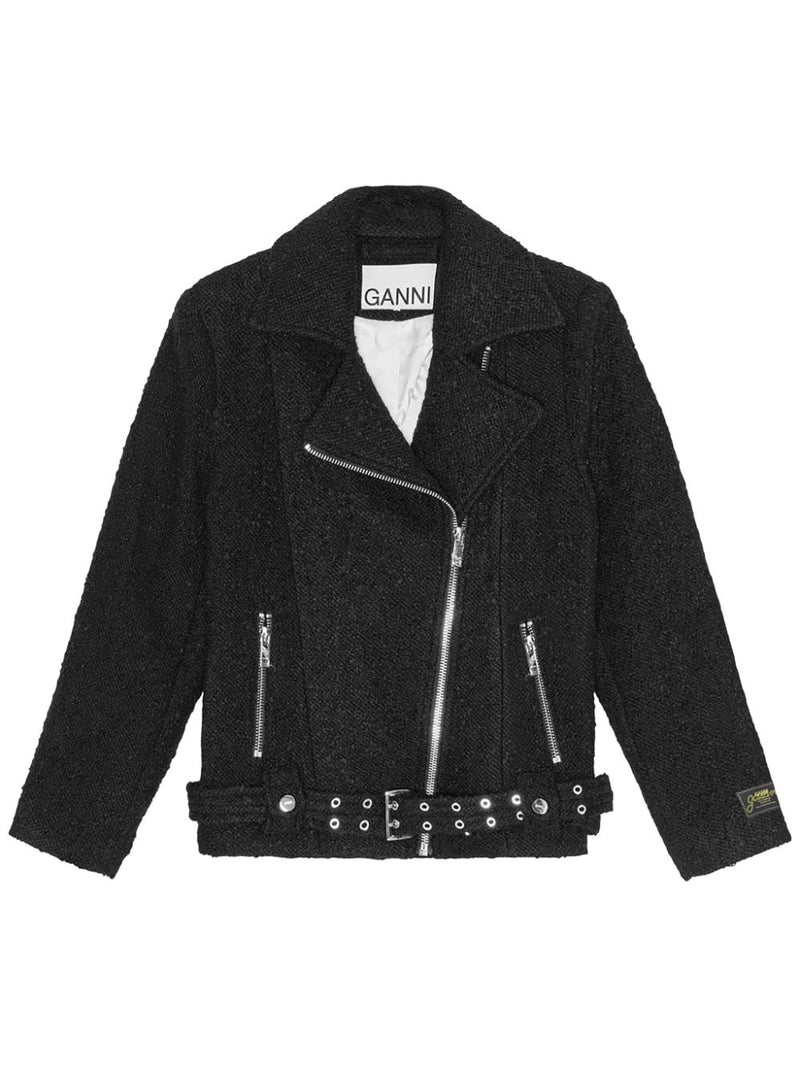 Ganni Ganni Textured Boucle Wool Jacket