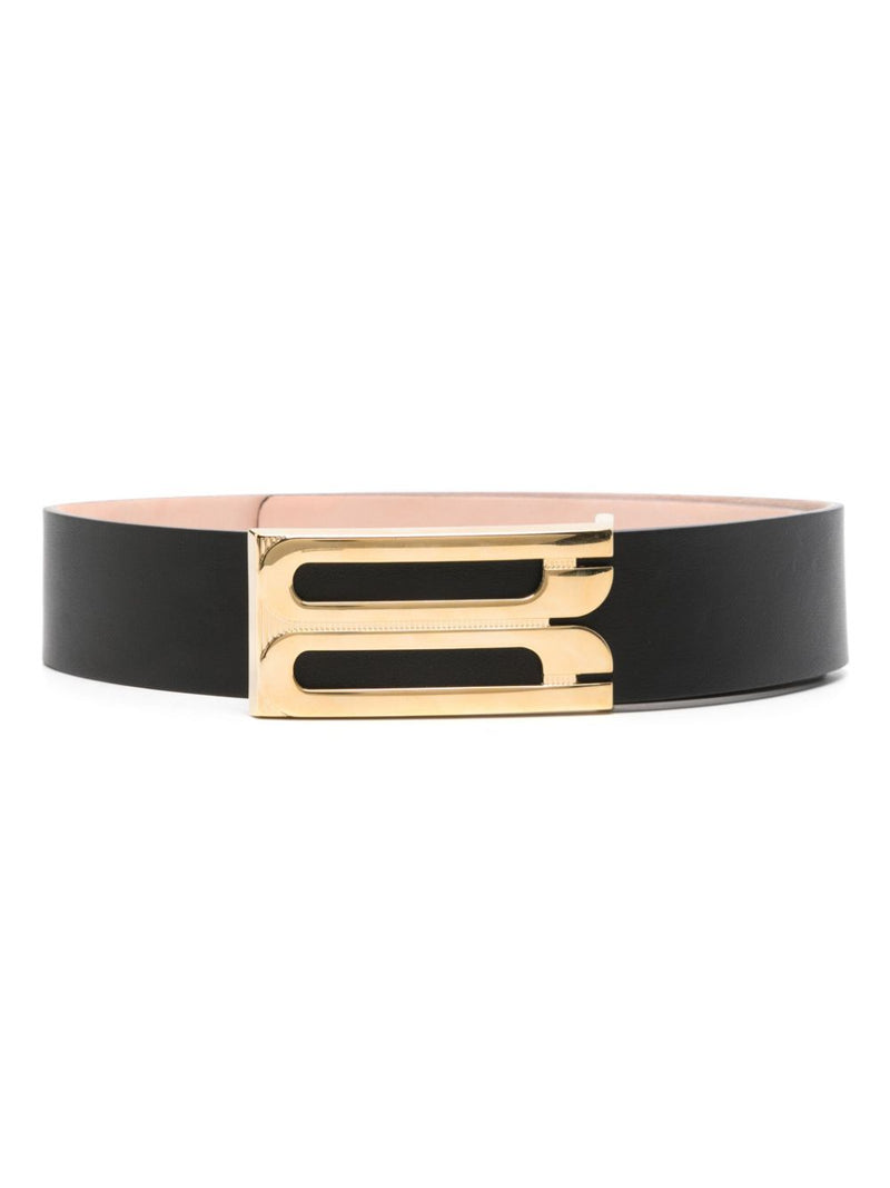 Victoria Beckham Jumbo Frame logo-buckle leather belt | Urbalenti | Urba... | Urbalenti™ NYC