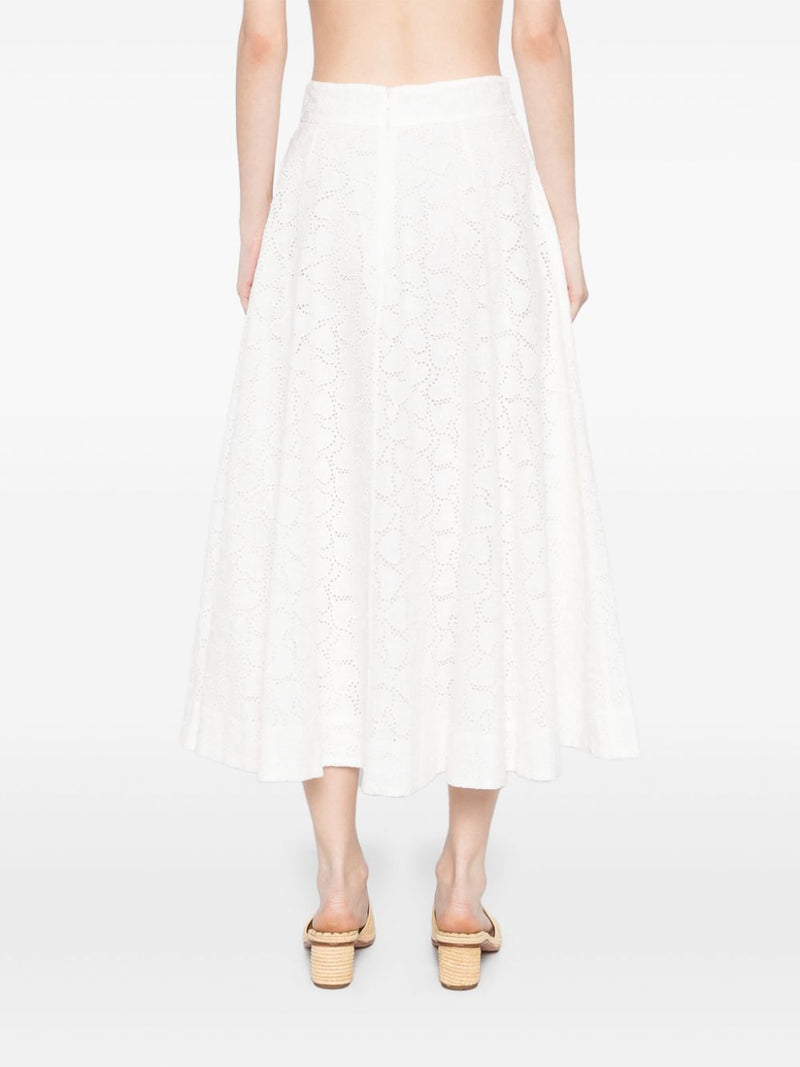 Zimmermann Zimmermann Crush embroidered midi skirt
