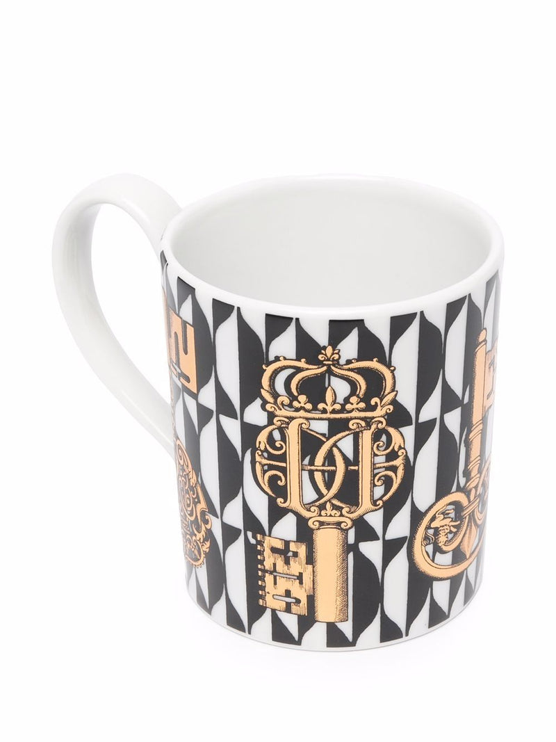 Fornasetti Fornasetti Mug Keys and Diamonds