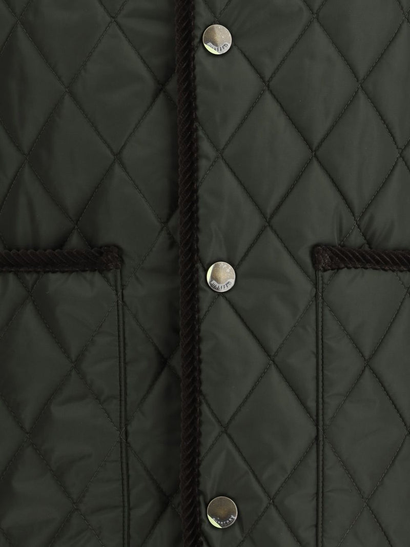 Burberry diamond-quilted sleeveless jacket | Urbalenti™ NYC